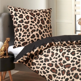 TRAUMSCHLAF Bettwäsche Leo, Renforce, 2 teilig, Modernes Leopardenmuster – ausdrucksstark, trendig und dekorativ
