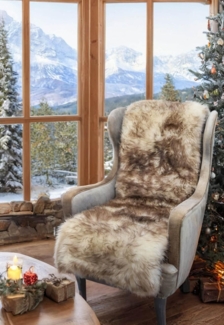 Lammfell Sesselauflage 160 x 50 cm geflammt