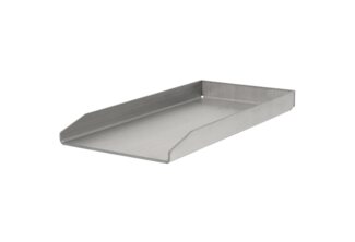 BBQ-Toro Grillplatte Edelstahl, 26 x 43,4 cm, Plancha für Holzkohle und Gasgrill