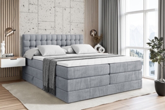 ALTDECOR Boxspringbett VIONE KING (Multipocket-Matratze H4 und H3 Matratze Bonellfederung Topper Kopfteil)