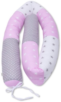 Amilian Nestchenschlange Bettschlange 210cm - Seitenschläferkissen - Bettrolle, (Nestchenschlange für Kinderbett, Nestchen, Bettumrandung als Kopfschutz, Kantenschutz für Ihr Babybett), Nestchen - Bettumrandung als Kopfschutz - Kantenschutz für Babybett