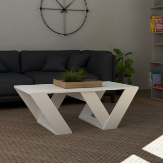 Couchtisch, 'Pipra', 40 x 60 x 110, Weiß