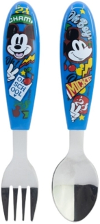 Disney Mickey Mouse Kinderbesteck Set 2-teilig – Löffel & Gabel mit Motivgriffen