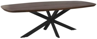 BENEDO MÖBEL Esstisch Mandy Braun – massives Mangoholz, Dänisch Oval, 280 x 120 x 76 cm