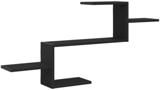 vidaXL Wandregal Schwarz Eichen-Optik 104x15x49 cm Holzwerkstoff 868063