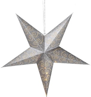 bonsport LED Stern Papierstern 60 cm mit 15 LEDs zum Aufhängen