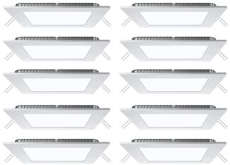 10er Set LED Panel aus Alu in weiß für Ihren Wohnraum