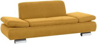 Sofa 2-Sitzer Kaye Bezug Veloursstoff Metallfuß verchromt / mais 23129