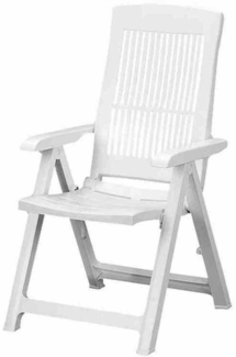 Tampa SET 2 x Klappsessel Klappstuhl Campingstuhl Campingsessel Relaxsessel Sessel klappbar weiß