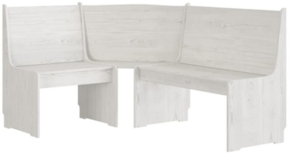 vidaXL Eckbank REINE 151 cm Weiß Massivholz Kiefer 327247