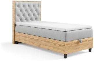 Best for Home Boxspringbett mit Bettkasten Trinity K-14 PLATE SINGLE inkl. 7 cm Topper (70x200 80x200 90x200 100x200 cm), Verschiedene Liefermöglichkeiten, TOP Preis-Leistungs-Verhältnis