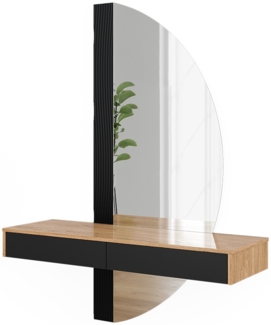 Schminktisch Melisa Schwarz 120 cm mit 2 Schubladen Vicco