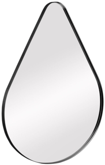 Rahmenspiegel Bella / Britta , Glas, Metall , Schwarz, Verspiegelt , 80 x 100 x 0 cm