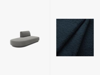 Micadoni 2-Sitzer Sitzmodul offen Miley Links Boucle Dunkelblau