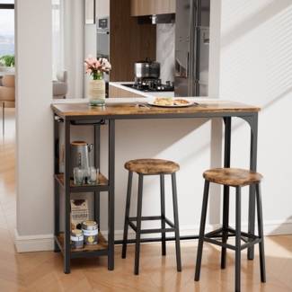 Bealife Essgruppe Esstisch mit 2 Stühlen, Küchentisch für Küche,Esszimmer