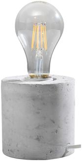 Tischlampe, Beton grau, rund, H 10 cm