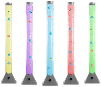 LED Deko Stehleuchte, Wassersäule, Deko-Fische, Höhe 120 cm