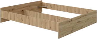 Bettgestell >ENZO< Liegefläche 160x200cm, Nodi Eiche Dekor - 166x33x206 (BxHxT)