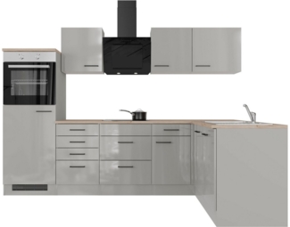 Flex-Well Küchenzeile Lund, wahlw. mit E-Geräten, in weiten Farben erhältlich, Breite 280x170 cm