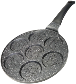 Cheffinger 'Tiere' Pfannkuchen-Pfanne, Aluminium schwarz, Ø 26 cm