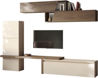 INOSIGN Wohnwand INFINITY, 7tlg. Breite 280 cm, moderne Mediawand (Lowboard, (7-St), T-Boden, 2x Hängewürfel, Würfel-Element, 2 Hängeschrank)