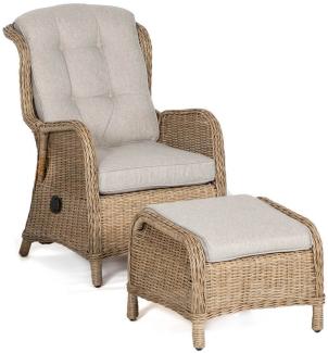 osoltus Sandy Beach Set Ohrensessel m. Hocker Outdoor verstellbar
