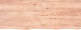 vidaXL Tischplatte Hellbraun 160x60x(2-6)cm Massivholz Eiche Behandelt 3156388