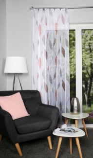 HOME WOHNIDEEN Gardine PAOLO, Kräuselband (1 St), halbtransparent, Voile, halbtransparent
