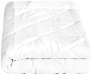 Steppdecke mit Füllung in weiß – atmungsaktive Sommerbettdecke 240 x 220 cm