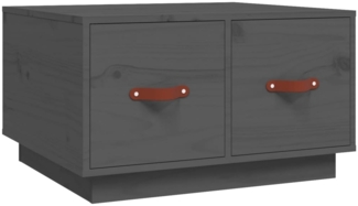 Couchtisch, Sofatisch Grau 60 x 53 x 35 cm Massivholz Kiefer