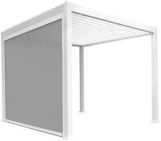 Weide Sonnenrollo für Classic Pergola - Höhe 250 cm | weiß | Sonnenschutz, Sichtschutz