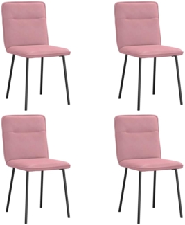 vidaXL Esszimmerstühle 4 Stk. Rosa Samt 3315313