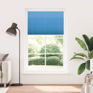 vidaXL Plissee Blau 115x200 cm Stoffbreite 114,4 cm Polyester 4015214