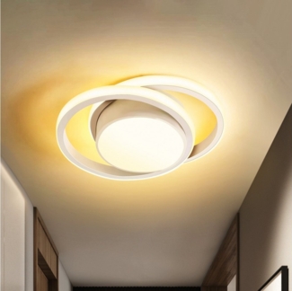 Senmudi Deckenleuchte Deckenlampe LED, 20W,26cm LED Deckenleuchte Rund,4500K Neutrales Licht, LED fest integriert, Tageslichtweiß, Modern LED Deckenlampe für Schlafzimmer Badezimmer Küche Gang Balkon