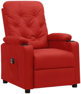 vidaXL Relaxsessel Elektrisch Weinrot Kunstleder 3098869