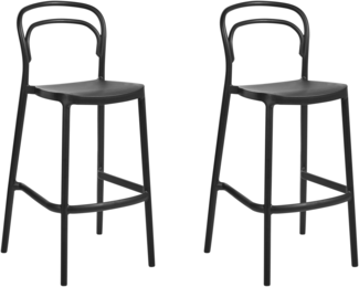 Garten-Barhocker 2er Set PORANO Schwarz