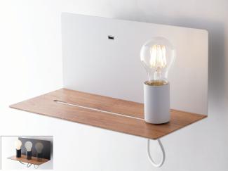 Luce Design Flash AP BCO Wandleuchte 1-flammig ECO Light weiß holz