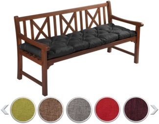sunnypillow Bankauflage Bankauflage Stuhlkissen viele Farben und Größen zur Auswahl, 110 x 40 cm schwarz