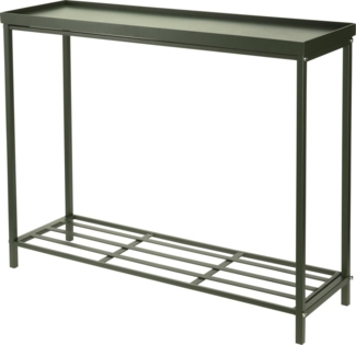 Koopman Pflanztisch Blumenregal Pflanzenregal Ablage Tisch 75 x 23 x 60 cm Grün (1-St, 1 Tisch), Grün