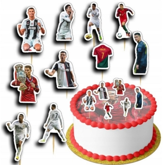 Festivalartikel Tortenstecker RONALDO Topper Set 8 Stk Geburstag Torten Deko Kuchen Junge