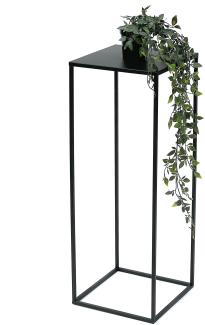 DanDiBo Blumenhocker Metall Schwarz Eckig 70 cm Blumenständer Beistelltisch 96315 L Blumensäule Modern Pflanzenständer Pflanzenhocker