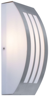 LED Wandleuchte, Edelstahl silber, Kunststoff weiß, B 25 cm