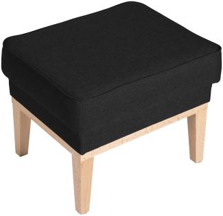 Hocker Kagami Bezug Flachgewebe Buche natur / schwarz 21164