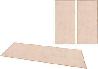 Kurzflor Bettumrandung Pure - taupe/creme - 70x140/70x140/70x230 cm