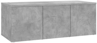 TV-Schrank Lowboard TV Betongrau 80 x 34 x 30 cm Holzwerkstoff