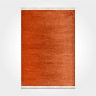 Läuferteppich Modernes Design 80x300 cm Baumwolle Orange 88781062 [en. casa]