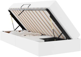 vidaXL Aufbewahrungsbett mit Matratze mit Matratze 2 pcs Weiß Leder 3399593