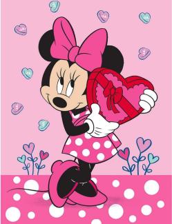 BERONAGE Kinderteppich Minnie Mouse Herz Spiel-Teppich 100x133 cm, rechteckig, Höhe: 10 mm, rutschfest