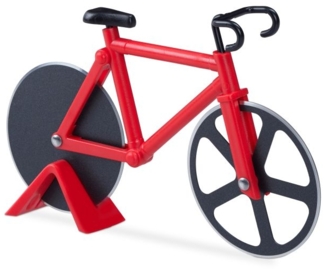 10 x Fahrrad Pizzaschneider rot