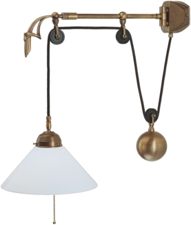 Wandleuchte A89-25op Berliner Messing